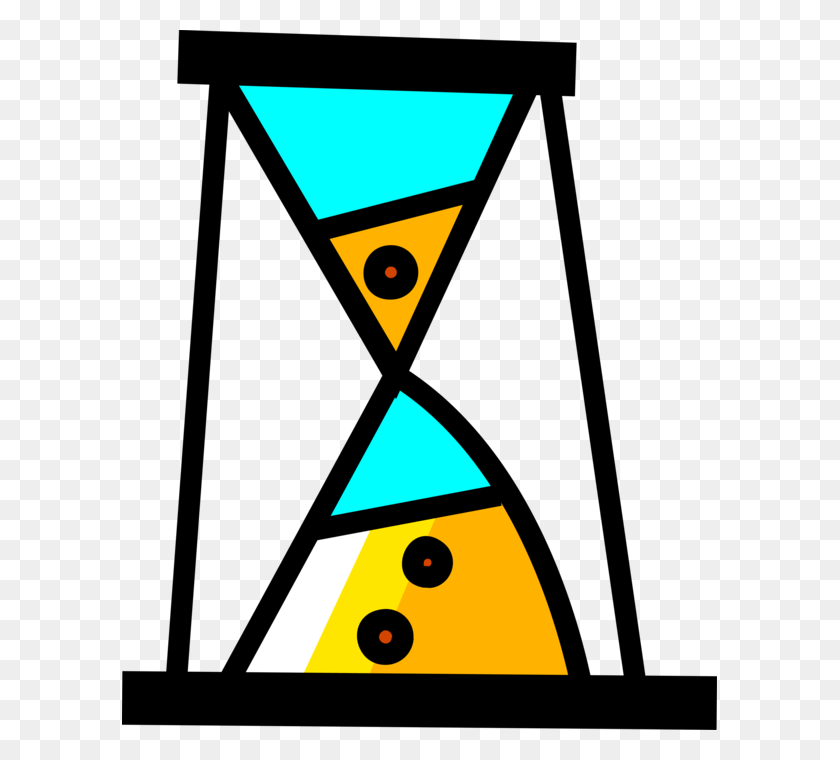 595x700 Vector Illustration Of Hourglass Or Sandglass Sand Triangle, Graphics, Cone HD PNG Download
