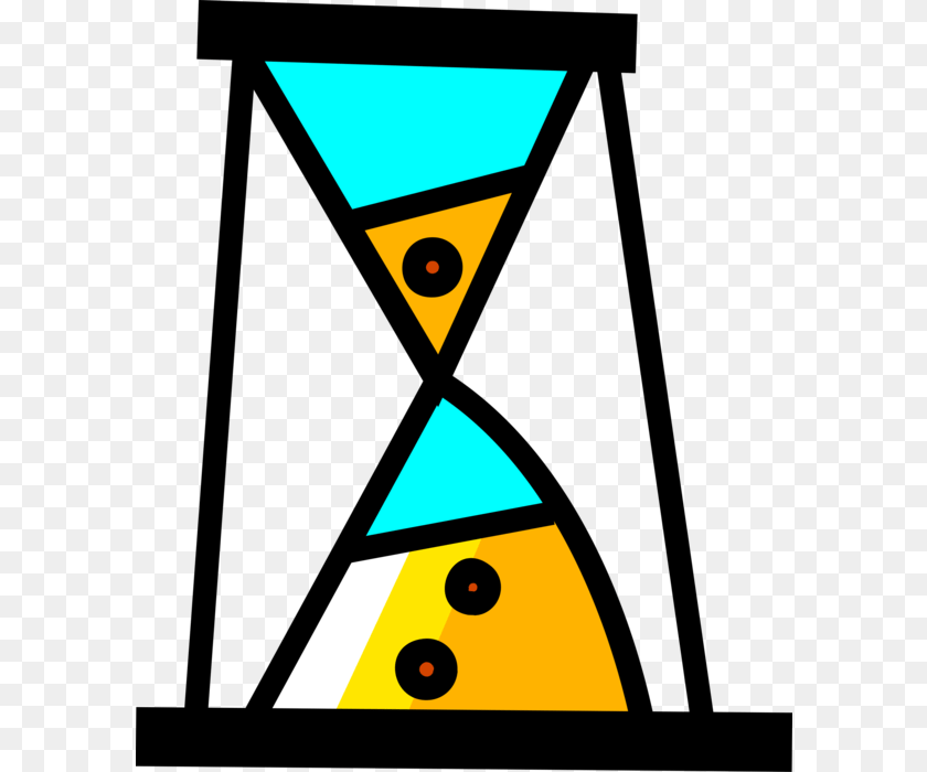 595x700 Vector Illustration Of Hourglass Or Sandglass Sand Triangle Transparent PNG