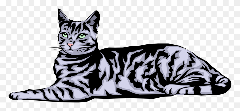 1650x700 Vector Illustration Of Housecat Small Domesticated Asian, Tiger, Wildlife, Mammal HD PNG Download