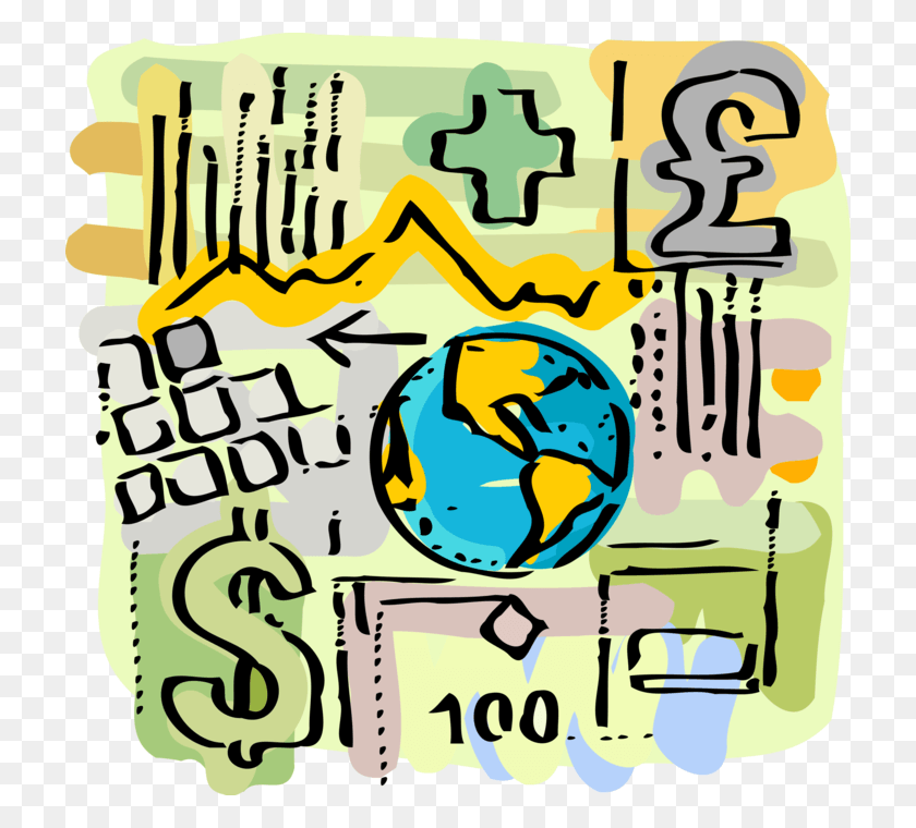 720x700 Vector Illustration Of International Finance Planet, Text, Outer Space, Astronomy HD PNG Download