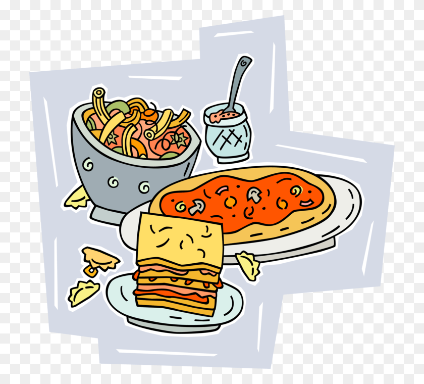 724x700 Векторная Иллюстрация Итальянской Кухни, Фирменные Блюда Итальянской Кухни, Обед, Еда, Птица Png Скачать