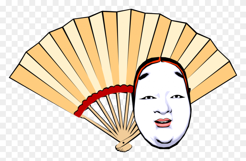 1112x700 Vector Illustration Of Japanese Noh Theatre Or Theater, Face, Costume, Outdoors Descargar Hd Png