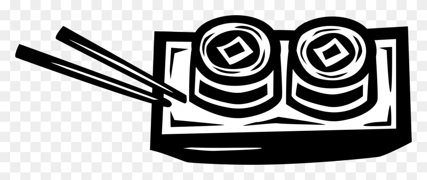 1850x700 Векторная Иллюстрация Японской Эмблемы Рисовых Суши С Уксусом, Символ, Логотип, Товарный Знак Hd Png Скачать