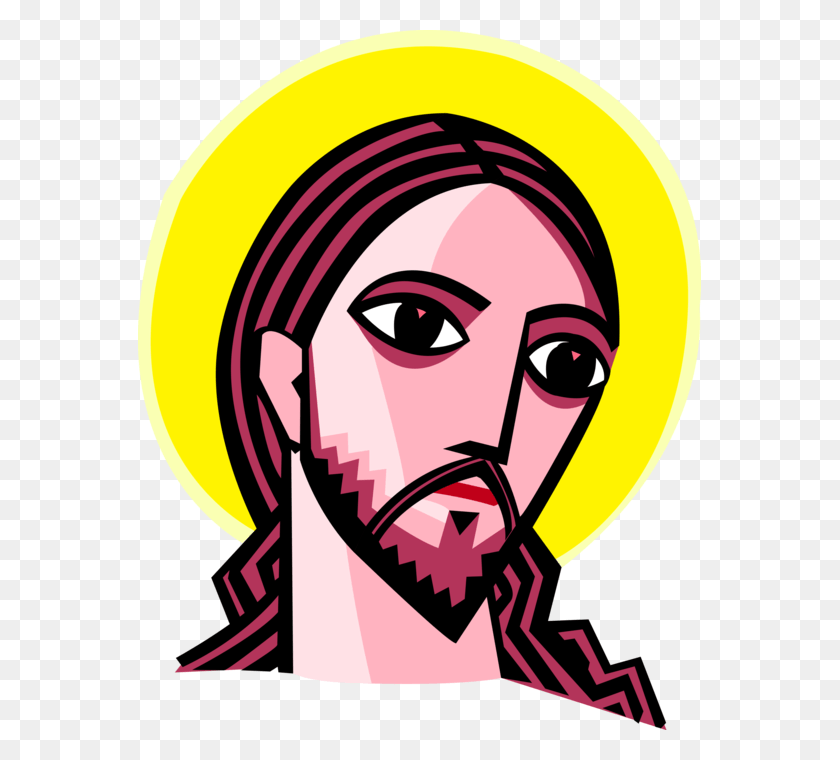 563x700 Vector Illustration Of Jesus Christ Son Of God And Jesus, Graphics, Face HD PNG Download