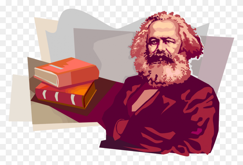 1063x700 Vector Illustration Of Karl Heinrich Marx German Philosopher Karl Marx Vector, Face, Person, Box HD PNG Download