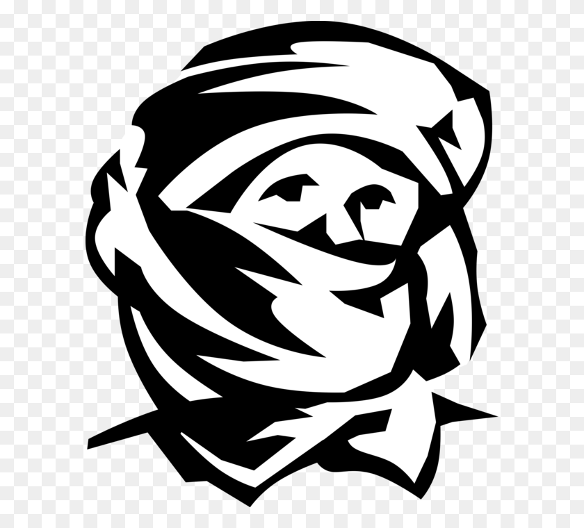594x700 Vector Illustration Of Keffiyeh Or Kufiya Traditional, Stencil, Paper HD PNG Download