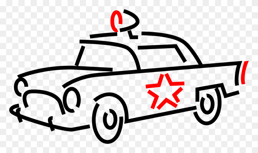 1243x700 Vector Illustration Of Law Enforcement Police Car Cruiser, Symbol, Star Symbol HD PNG Download