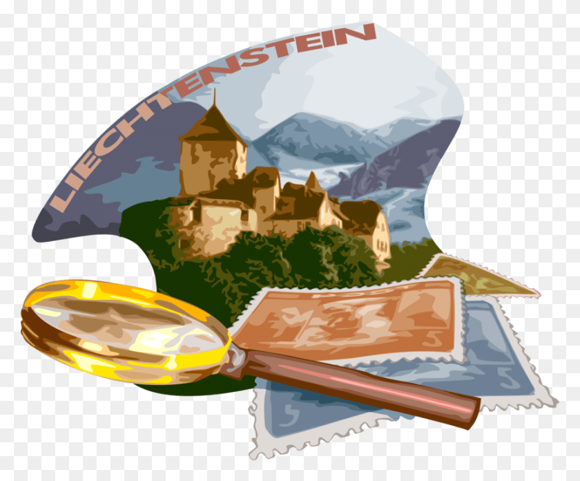 858x700 Vector Illustration Of Liechtenstein Postage Stamp, Outdoors, Clothing, Apparel Descargar Hd Png