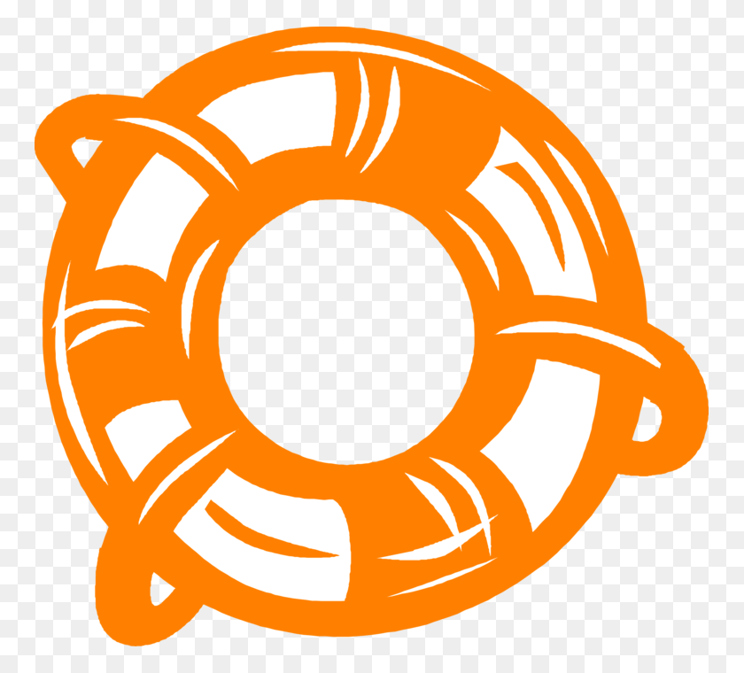 761x700 Vector Illustration Of Life Ring Preserver Personal Circle, Life Buoy, Bread, Food HD PNG Download