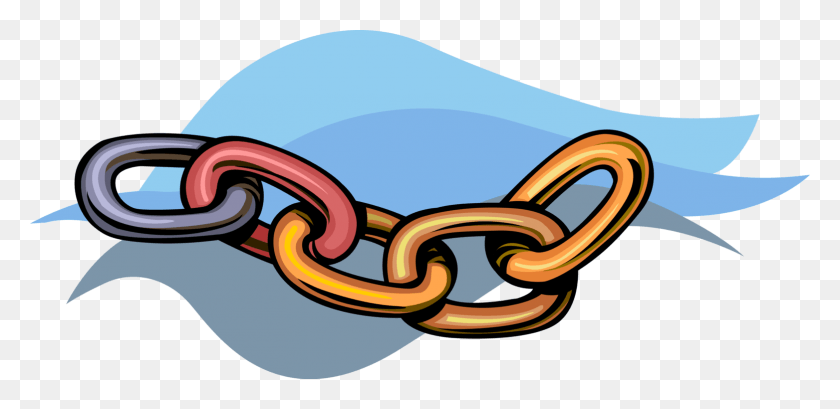 1563x700 Vector Illustration Of Marine Docking Chain Links With Illustration, Scissors, Blade, Weapon HD PNG Download