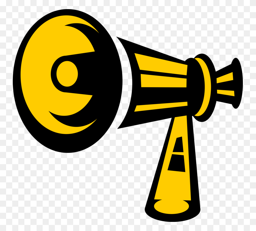 755x700 Vector Illustration Of Megaphone Or Bullhorn To Amplify, Cross, Symbol, Text HD PNG Download