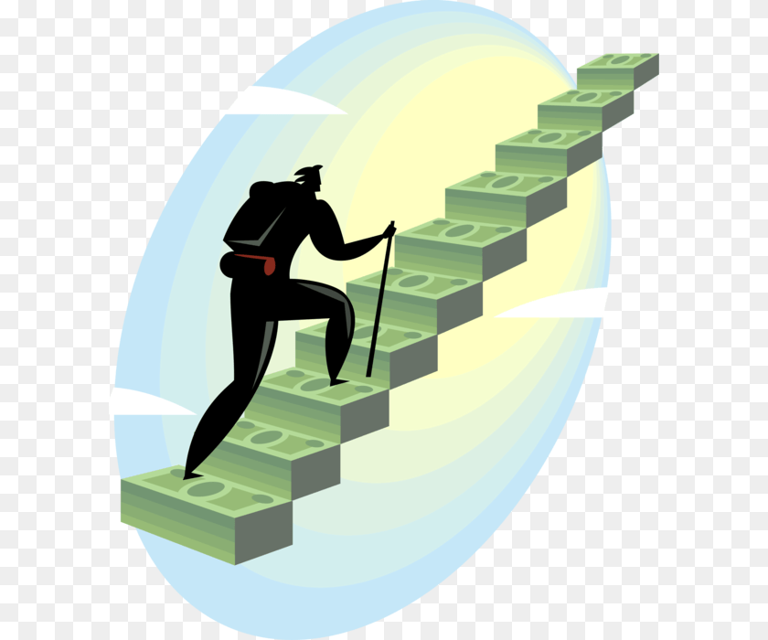 602x700 Vector Illustration Of Mountain Climber Businessman Commitment Clip Art, Walking, Person, Photography, Housing Transparent PNG