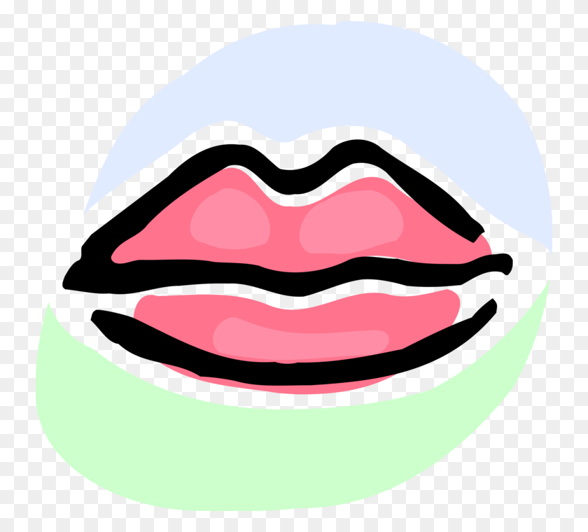 738x700 Vector Illustration Of Mouth Lips Mouth Clipart, Lip, Mustache HD PNG Download