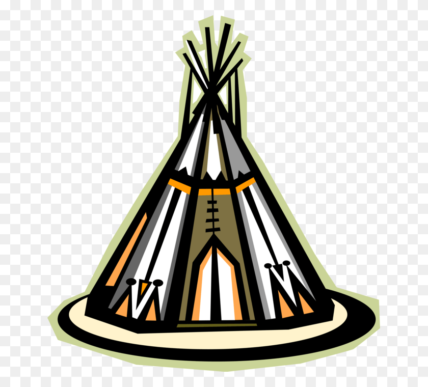 653x700 Vector Illustration Of North American Indigenous Indian Longhouse, Lamp, Symbol, Metropolis HD PNG Download