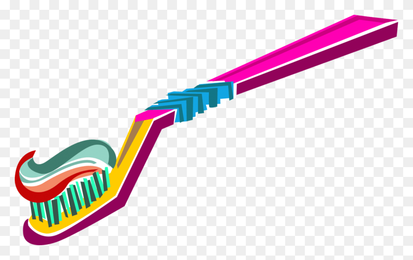 1163x700 Vector Illustration Of Oral Hygiene Toothbrush For Toothbrush Flashcards, Light, Neon HD PNG Download