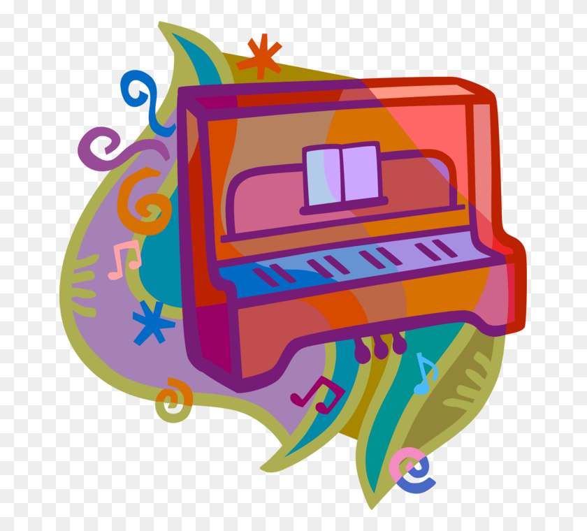 669x700 Vector Illustration Of Piano Keyboard Musical Instrument, Graphics, Nature HD PNG Download