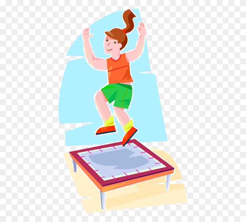 440x700 Vector Illustration Of Primary Or Elementary School Jumping, Person, Human, Cleaning HD PNG Download