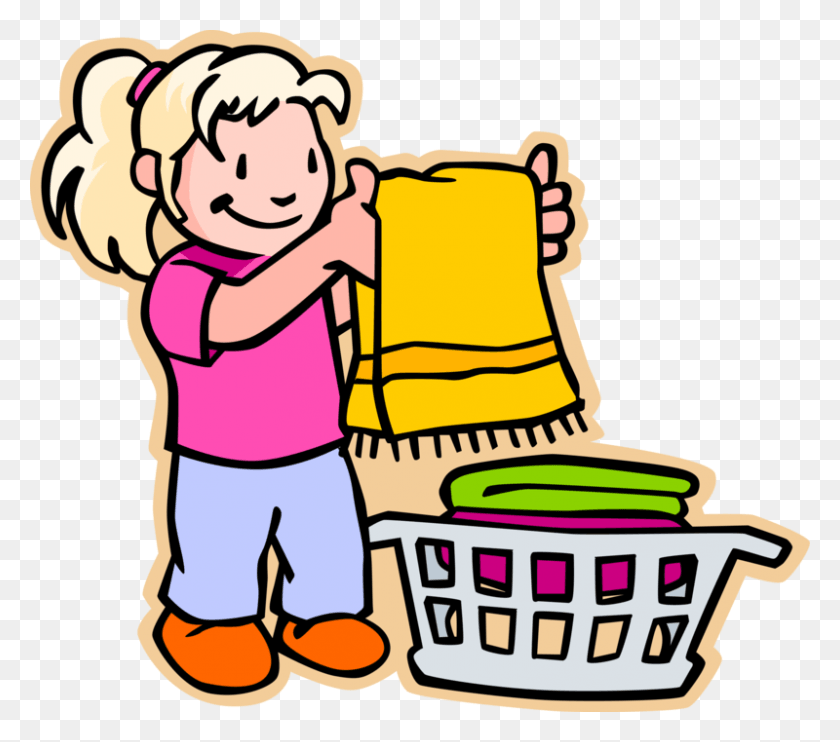 Laundry basket Clipart.