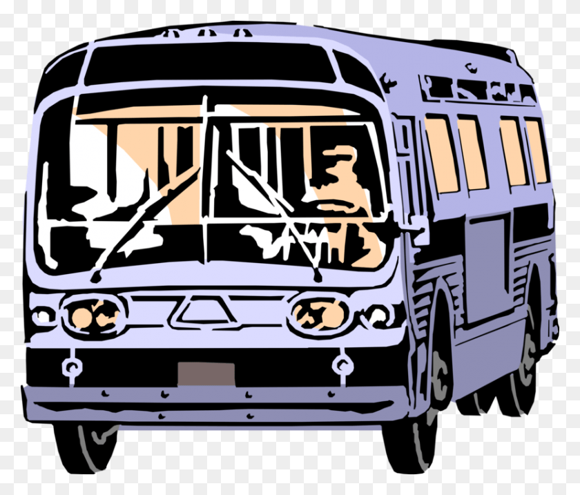 830x700 Vector Illustration Of Public Urban Transportation Public Transit Bus, Minibus, Van, Vehicle HD PNG Download