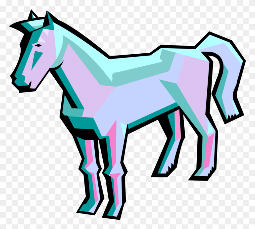785x700 Vector Illustration Of Quadruped Equine Horse Mane, Mammal, Animal HD PNG Download