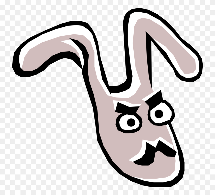 746x700 Vector Illustration Of Rabbit Head Symbol, Stencil, Label, Text HD PNG Download