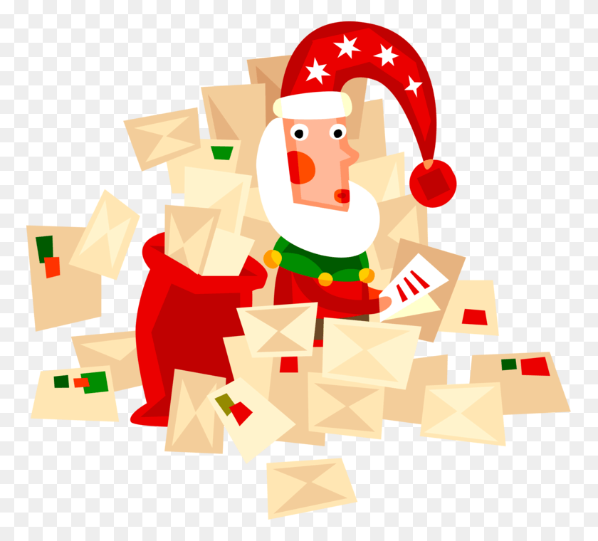 765x700 Vector Illustration Of Santa Claus Saint Nicholas Christmas, Symbol, Recycling Symbol, Gift HD PNG Download