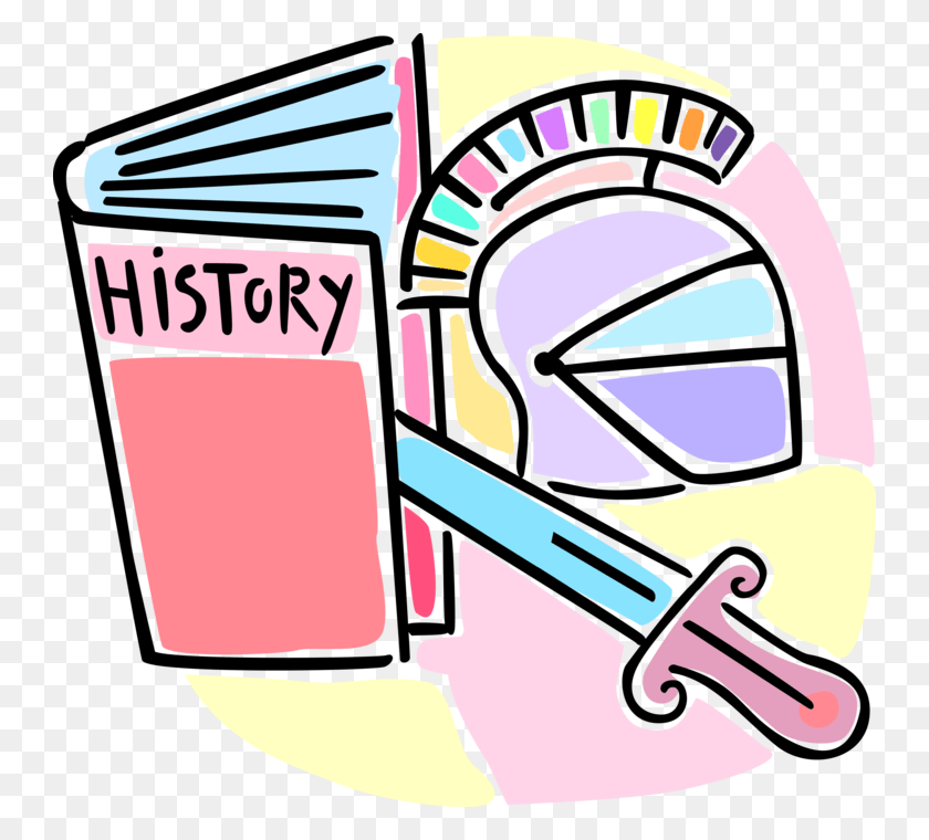 744x700 Vector Illustration Of School History Class Textbook School Subjects History Clipart, Label, Text HD PNG Download