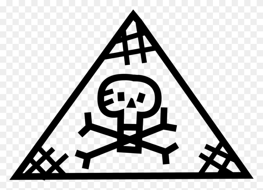 999x700 Vector Illustration Of Skull And Crossbones Identify Triangle, Gray, World Of Warcraft HD PNG Download