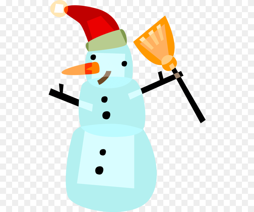 519x700 Vector Illustration Of Snowman Anthropomorphic Snow, Nature, Outdoors, Winter Clipart PNG