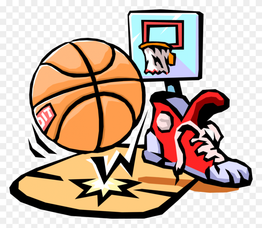 811x700 Vector Illustration Of Sport Of Basketball Ball With Basketball Clip Art, Team Sport, Team, Sports HD PNG Download