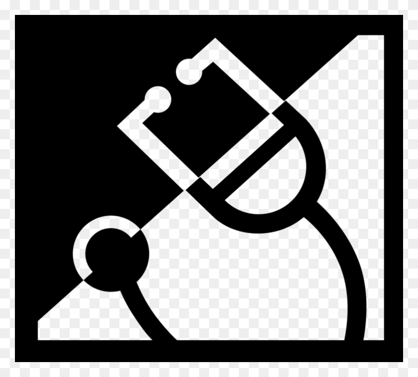 782x700 Vector Illustration Of Stethoscope Acoustic Medical Graphic Design, Gray, World Of Warcraft HD PNG Download