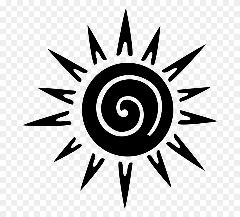 680x700 Vector Illustration Of Sun Shining With Rays Sol Con Fondo Blanco, Gray, World Of Warcraft HD PNG Download