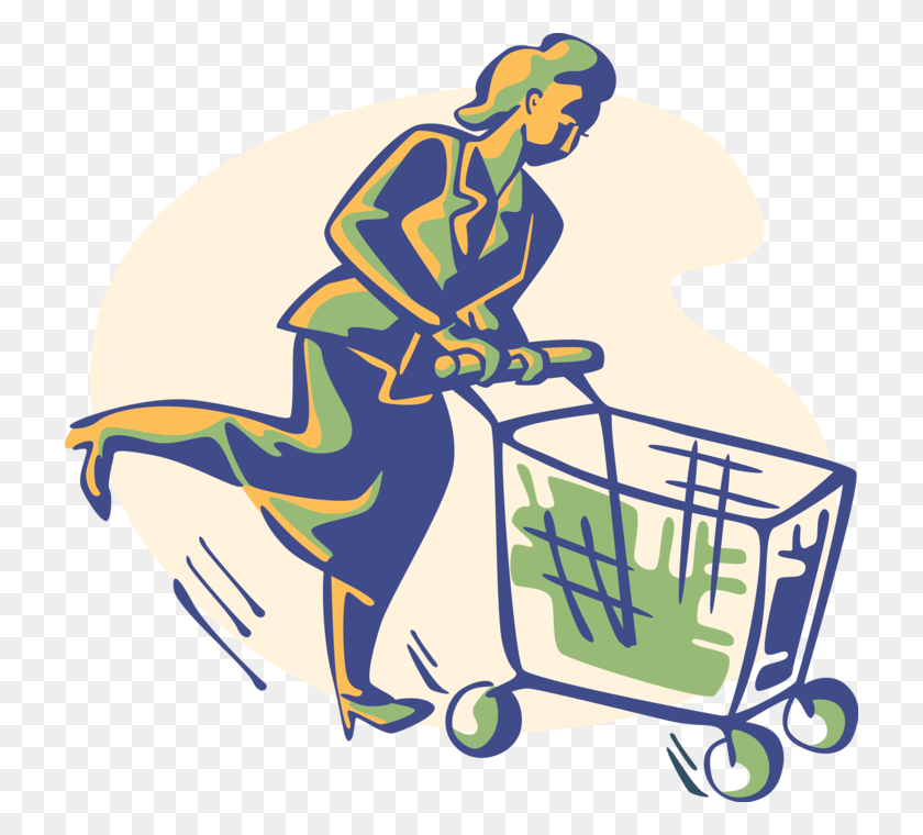 722x700 Vector Illustration Of Supermarket Grocery Shopper, Outdoors, Vehicle, Transportation HD PNG Download