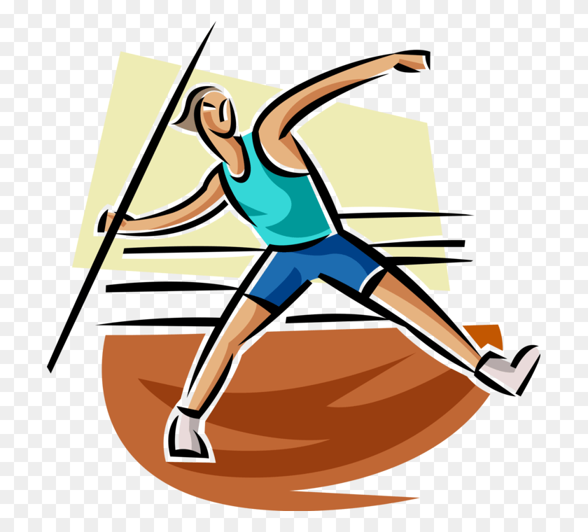 705x700 Vector Illustration Of Track And Field Athletic Sport Track And Field Athletics Clip Art, Text, Female, Paddle HD PNG Download