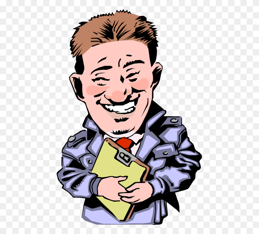 471x700 Vector Illustration Of Typical Used Car Salesman With, Person, Human, Face HD PNG Download