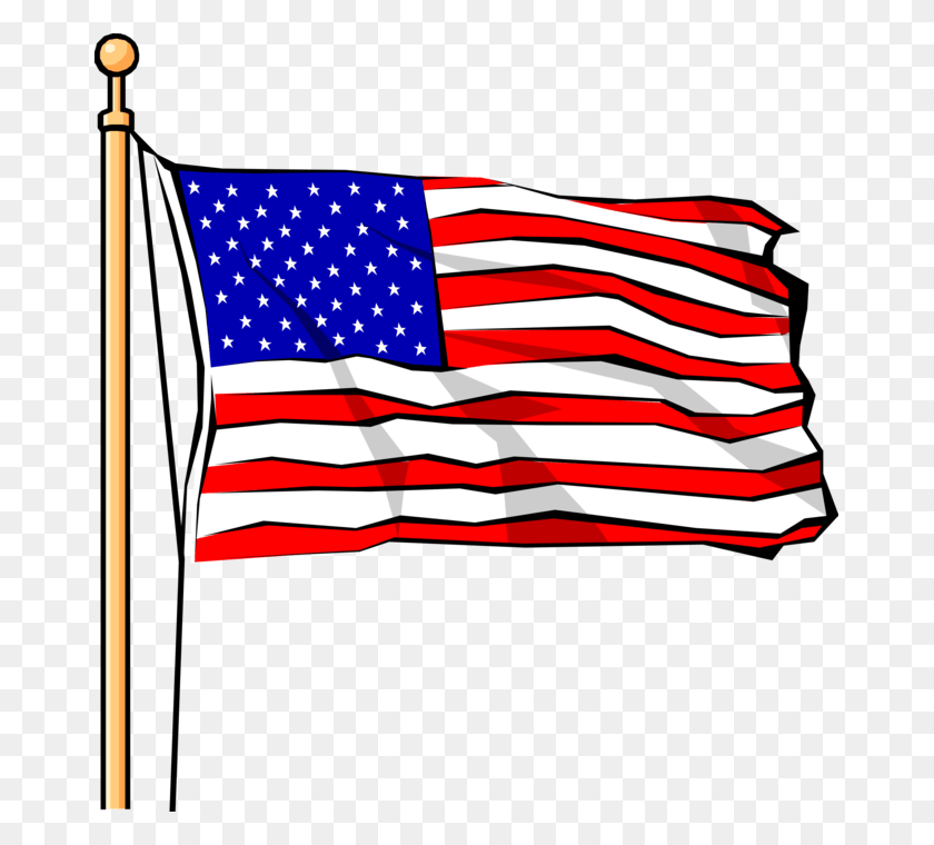 669x700 Vector Illustration Of United States Of America Stars Amerika Flagge Clipart, Flag, Symbol, American Flag HD PNG Download