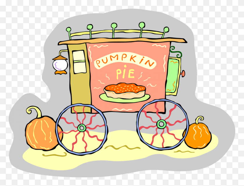 938x700 Vector Illustration Of Vending Carriage On Wheels Sells, Burger, Food, Text HD PNG Download
