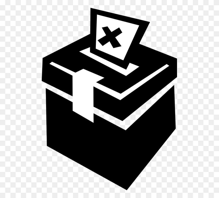 519x700 Vector Illustration Of Voters Place Votes In Political Right To Vote, Symbol, Recycling Symbol, Cross HD PNG Download