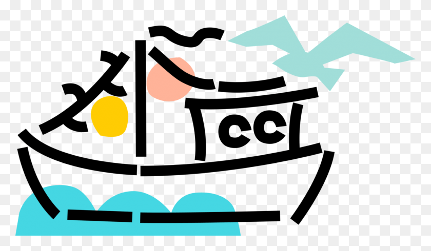 1268x700 Vector Illustration Of Watercraft Sailing Vessel Sails, Symbol, Batman Logo, Stencil HD PNG Download