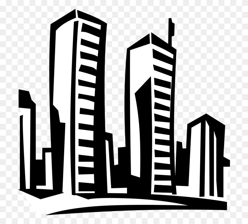 718x700 Vector Illustration Of World Trade Center Landmark Twin Towers Clipart Free, Symbol, Architecture, Building HD PNG Download