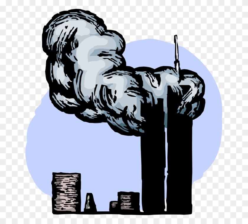 667x700 Vector Illustration Of World Trade Center Wtc 911 9 11 Attack, Hand, Duel, Stick HD PNG Download