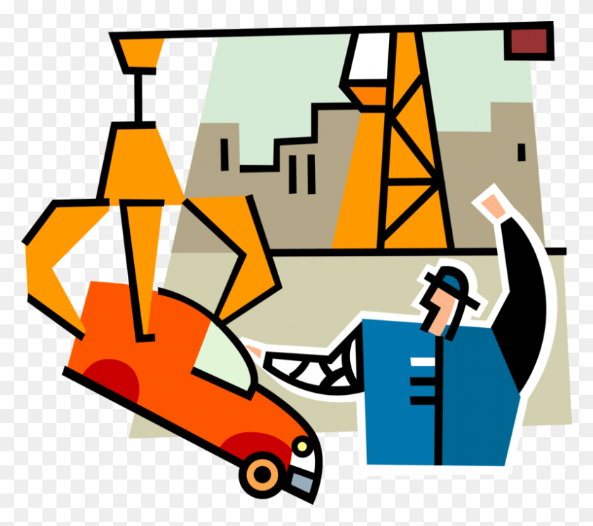 795x700 Vector Illustration Of Wrecking Yard Junkyard Scrapyard Ferrovelho Vetor, Car, Vehicle, Transportation HD PNG Download