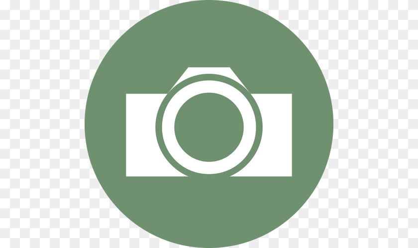 500x500 Vector Image Of Camera Icon, Green, Photography, Disk Sticker PNG