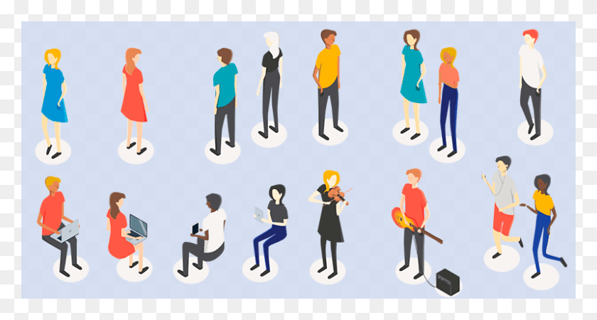 800x400 Vector Isometric People People, Person, Human, Standing HD PNG Download