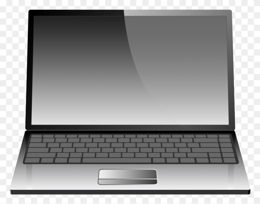 877x676 Vector Laptop Or Notebook Free Vector 4vector Laptop Clip Art Transparent Background, Pc, Computer, Electronics HD PNG Download