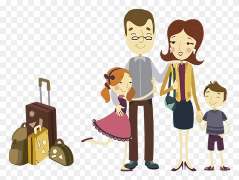 973x717 Vector Library Pinta Cartoon Travel Transprent Family Holiday Vector, People, Person, Human HD PNG Download