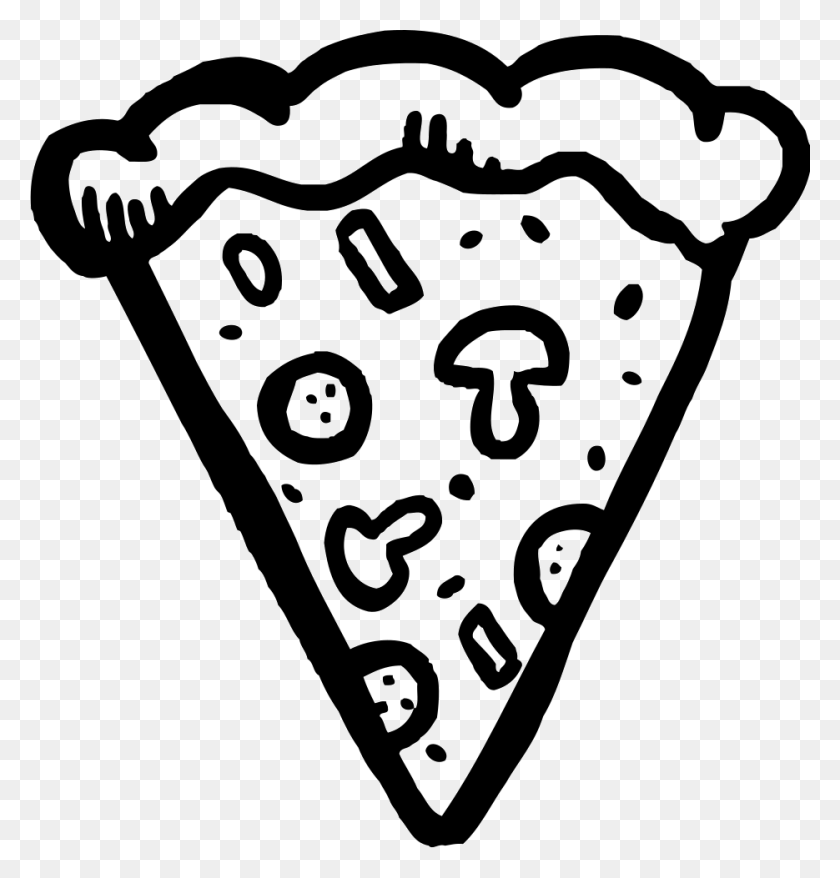 935x981 Vector Library Stock Pizza Svg Icon Free Icon Pizza, Triangle, Food, Stencil HD PNG Download