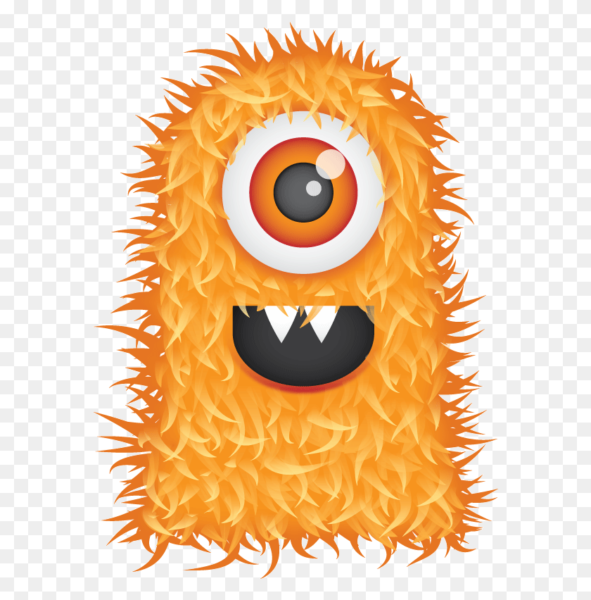 577x792 Vector Monsters Little Monster Cute Hairy Monster, Animal, Fire, Flame HD PNG Download
