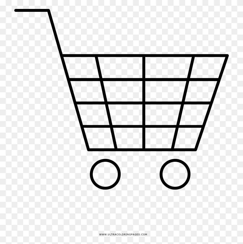 744x786 Vector Of A Cartoon Man Pushing Shopping Cart Coloring Ice Cream With Sprinkles Coloring Page, Gray, World Of Warcraft HD PNG Download