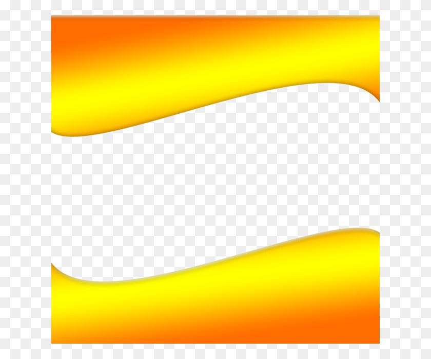 640x640 Вектор Оранжевый Баннер Желтая Волна Баннер, Банан, Фрукты, Растение Hd Png Скачать